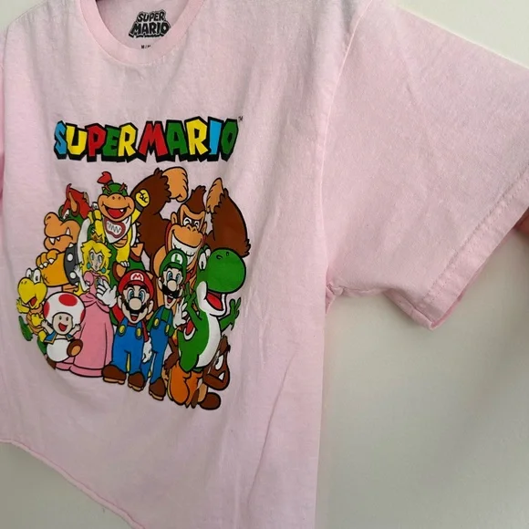 Nintendo Super Mario Pink Crop Top - Picture 5 of 10